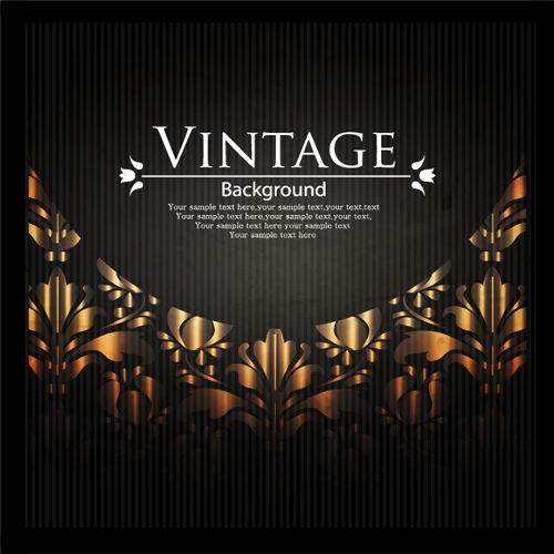 Vintage Dark Backgrounds vector 04