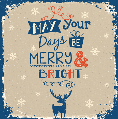 Vintage background 2015 christmas and new year vector set 04