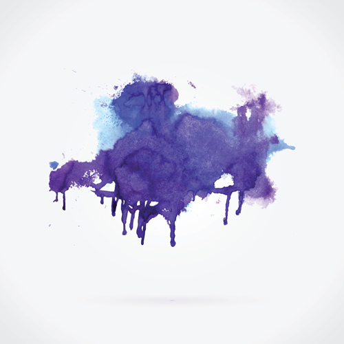 Watercolor grunge effect vector material 07