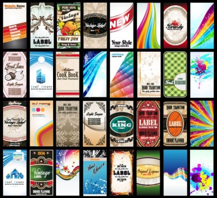 Variety of beautiful card background vector Variety of beautiful card background vector