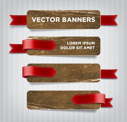 Textured banners design vector 03
