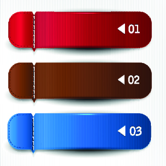 Banners with numbers Creative design 01