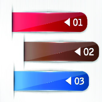 Banners with numbers Creative design 02