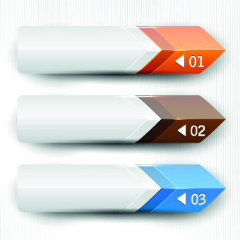 Banners with numbers Creative design 04