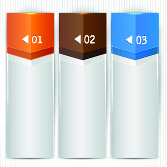 Banners with numbers Creative design 05
