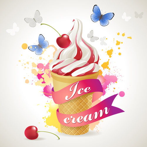 Sorts of Ice Cream design elements 01