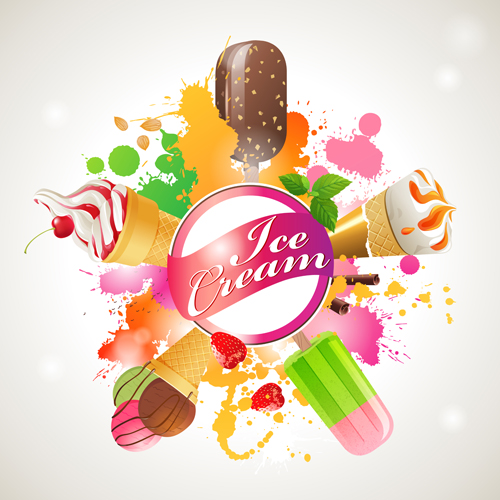 Sorts of Ice Cream design elements 02
