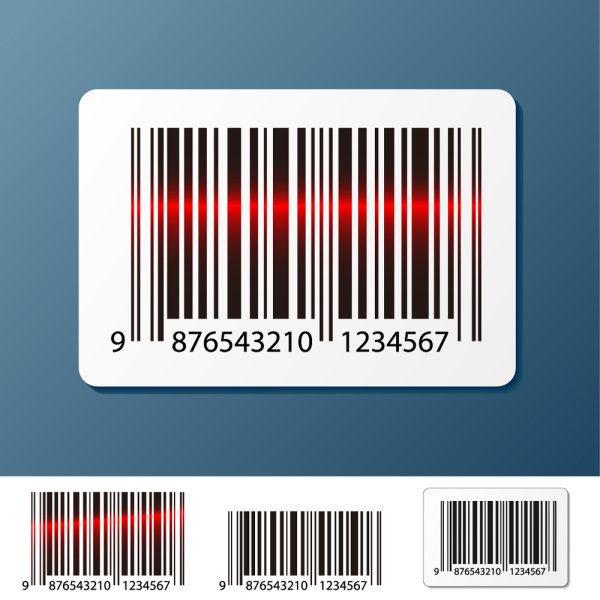 Barcode design Elements vector set 01