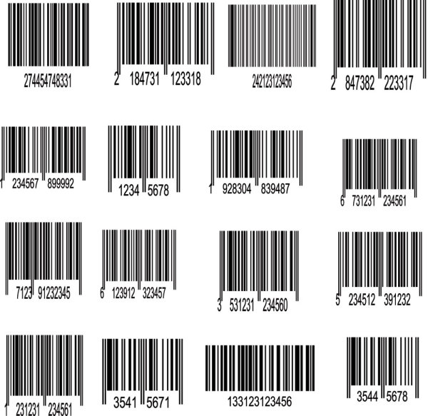 Barcode design Elements vector set 03