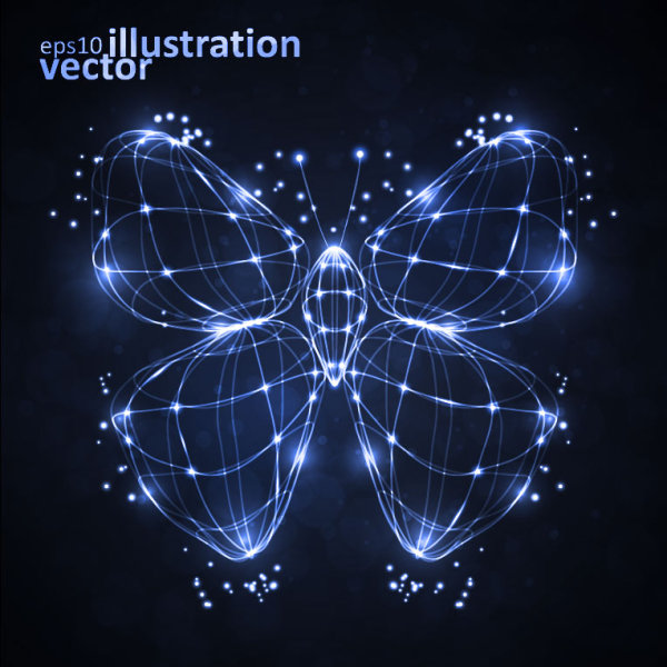 vector illustration transparent butterfly 