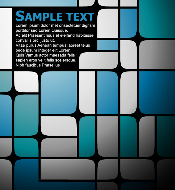 Set of Blue Grid vector background vector 01