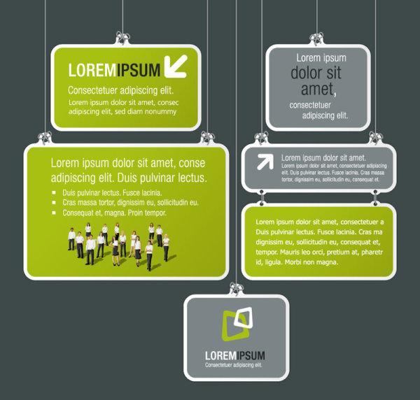 Set of Business template with your text vector 04