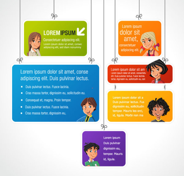 Set of Business template with your text vector 05
