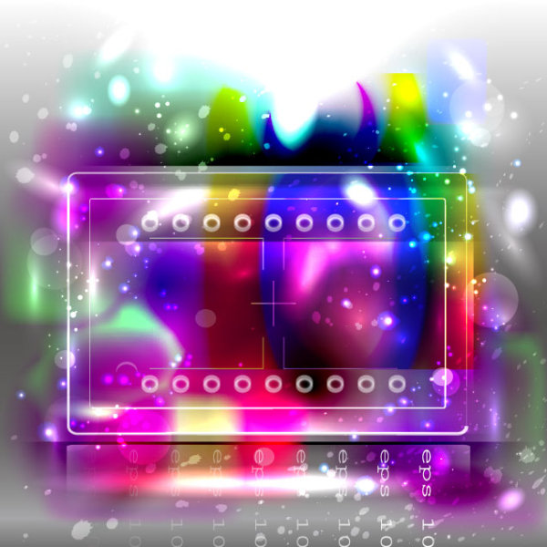 Abstract background with Colored bubbles vector graphic 01