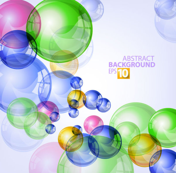 Abstract background with Colored bubbles vector graphic 03
