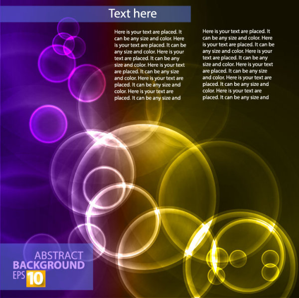Abstract background with Colored bubbles vector graphic 04