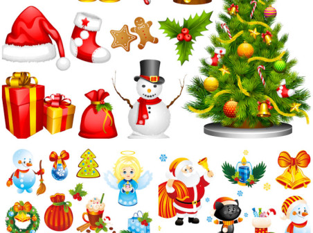 Cartoon Christmas illustrations vector