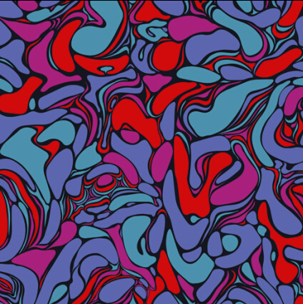 Abstract shapes paint oil seamless pattern vector 01