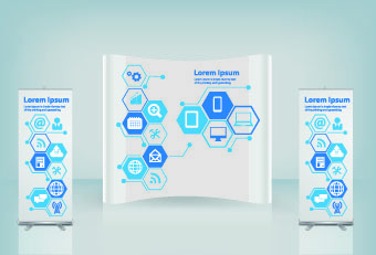 Advertising infographics poster design vector