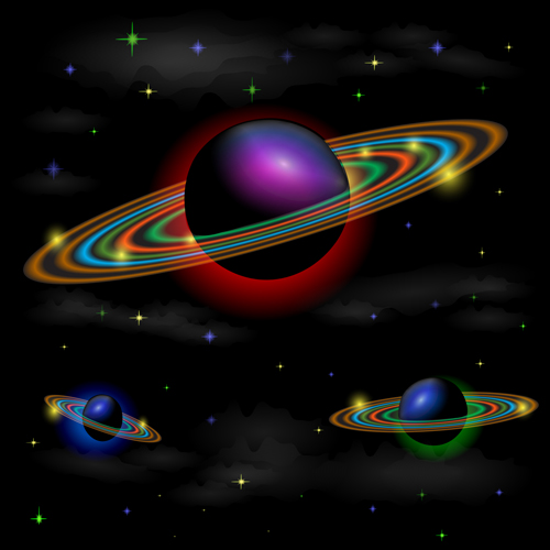 universe planet beautiful background vector background 