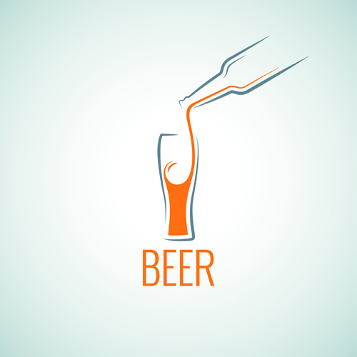 Beer menu logo vector graphics
