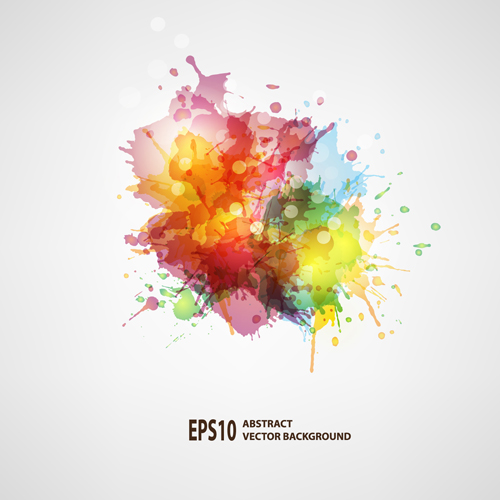 Splash watercolor blots abstract background vector 02