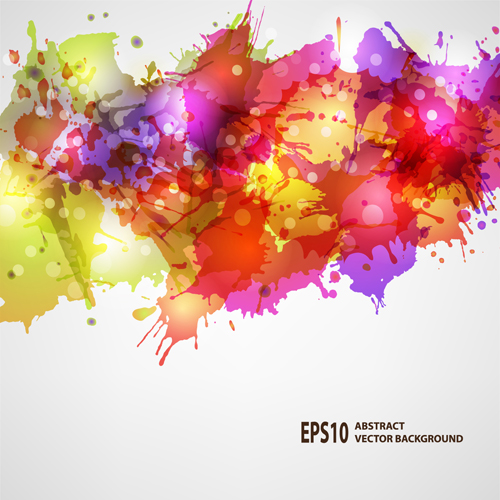 Splash watercolor blots abstract background vector 04
