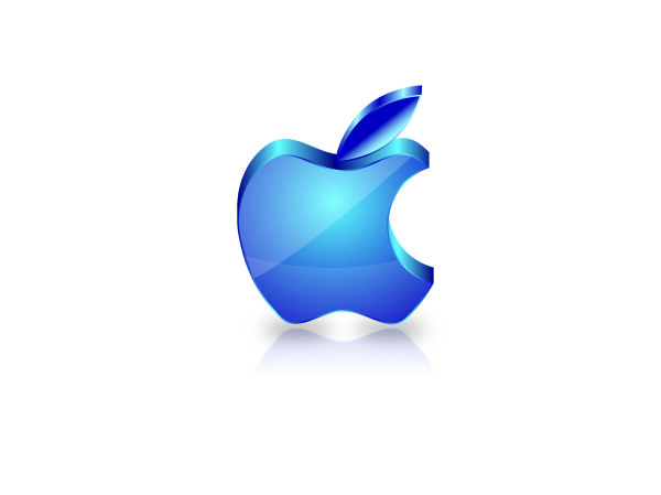 glass texture blue apple 