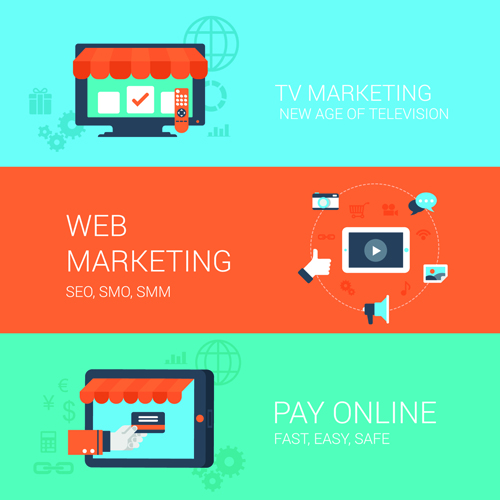 Business banners template material vector 05