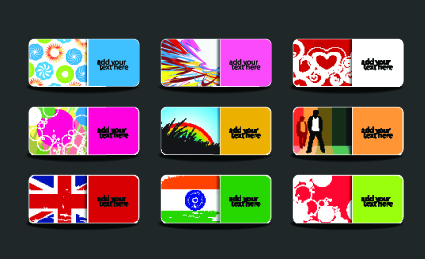 Huge collection of Business card design vector art 02