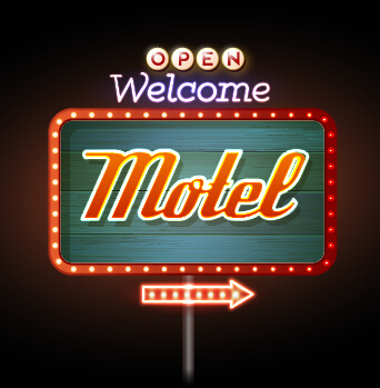 Colorful neon billboard vector set 03