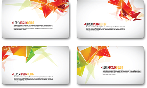Colors Origami cards vector