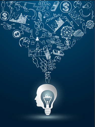Concept idea business background vector 05