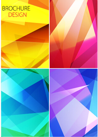 Cover of magazine with brochure vector set 01