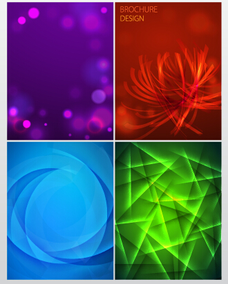 Cover of magazine with brochure vector set 10