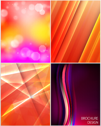 Cover of magazine with brochure vector set 11