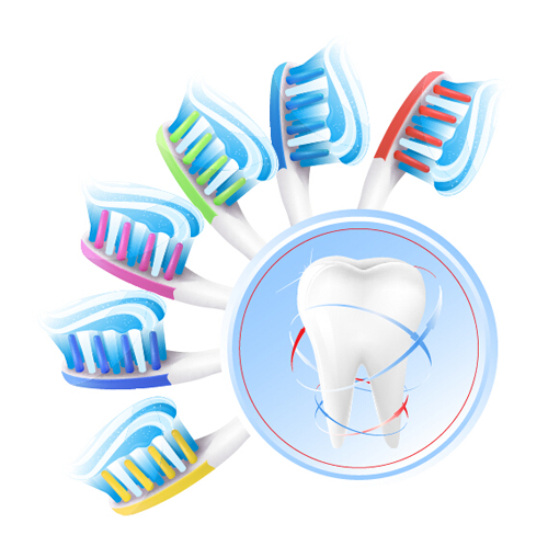 Creative dental care elements vectors 02
