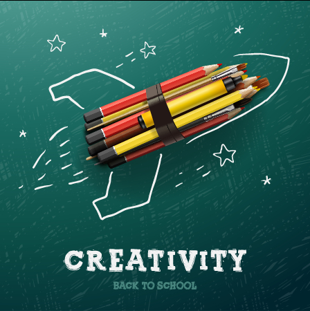 vector background school creativity background 