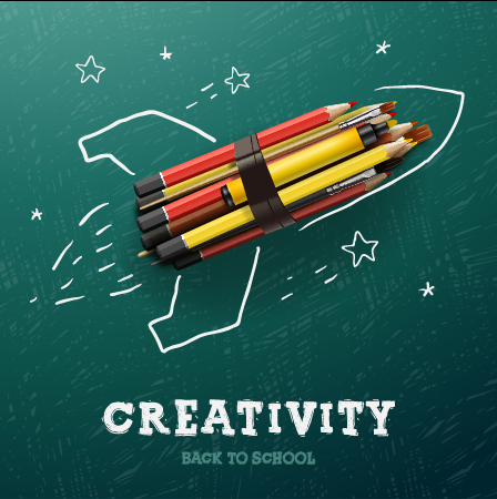 y school design vector background 01 Creativity school design vector background 01