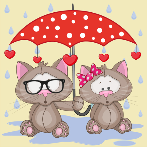 umbrella cute animals cartoon 