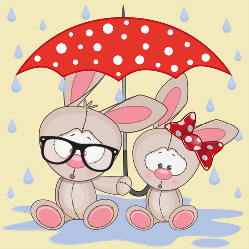 umbrella cute animals cute cartoon 