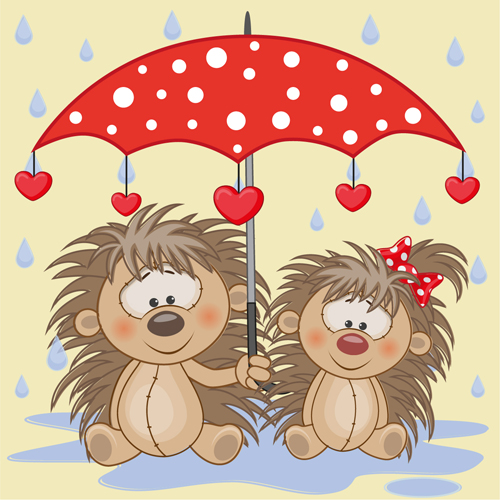 umbrella cute animals cute cartoon 
