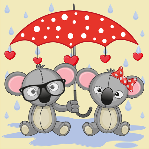 umbrella cute animals cartoon animals 