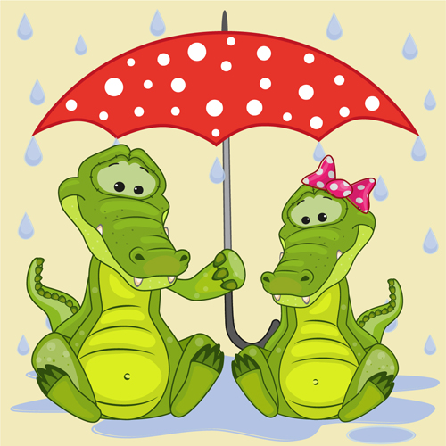 umbrella cute animals cartoon 