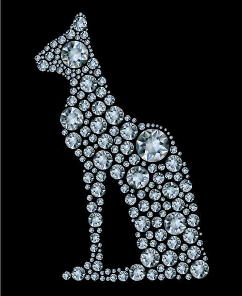 Diamonds dog vector material