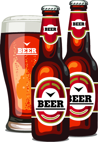 Drinks food vector set 05