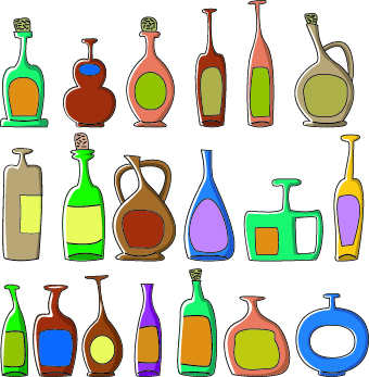 Drinks food vector set 09