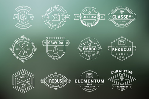 Fashion vintage labels creative design vector 02