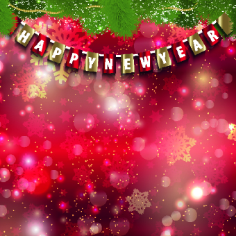 Happy New Year Halation background vector