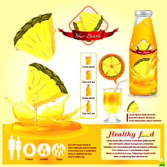 Healthy food flyer template vector 07